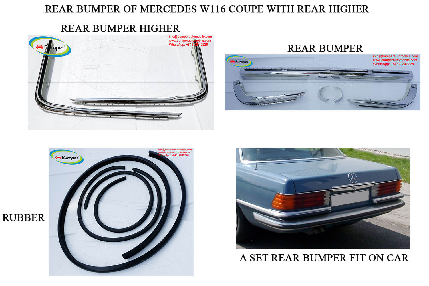 full rear Mercedes W116 1