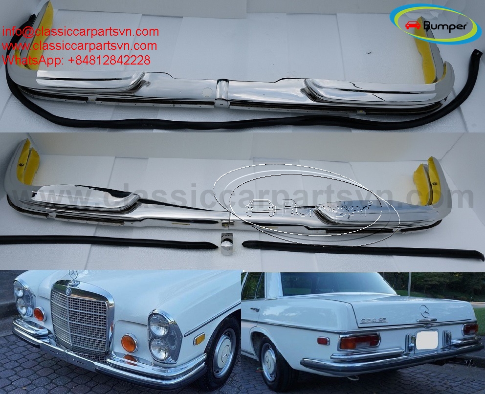 32.Mercedes benz W108W109 bumpers with rubber year (1965 - 1973)