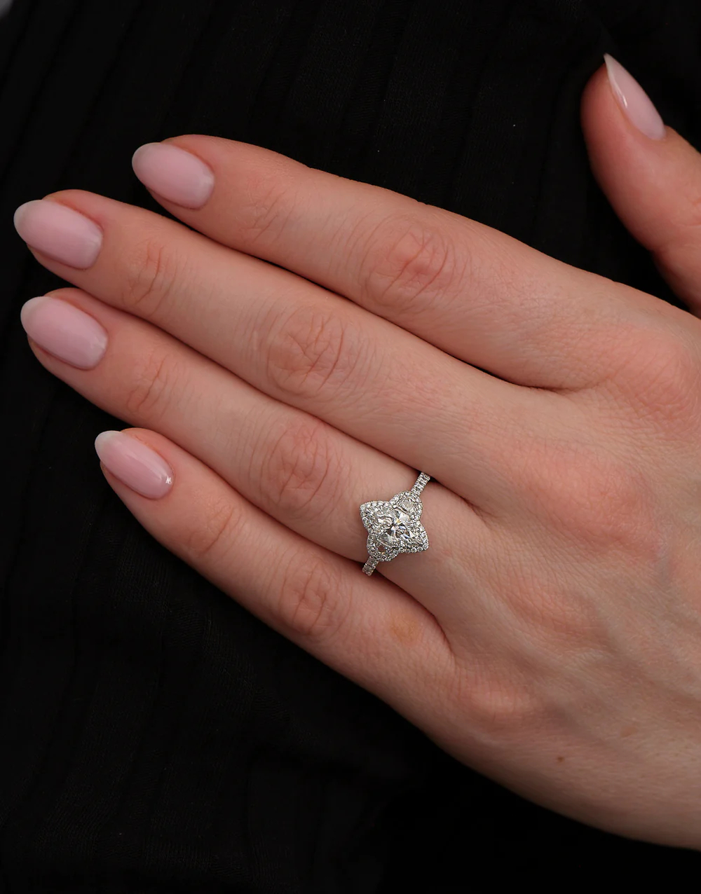 1ct Marquise Half Moon Trilogy