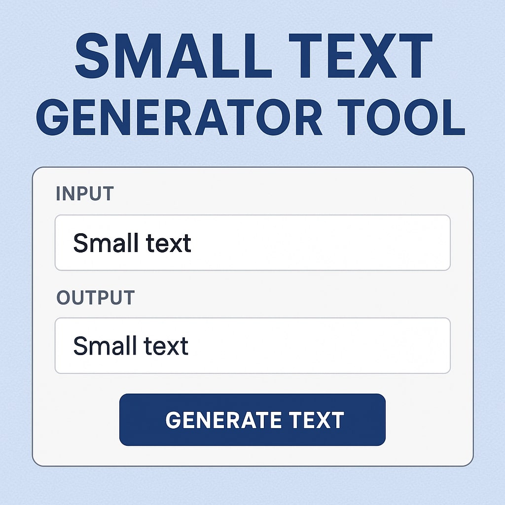 Small Text Generator Tool