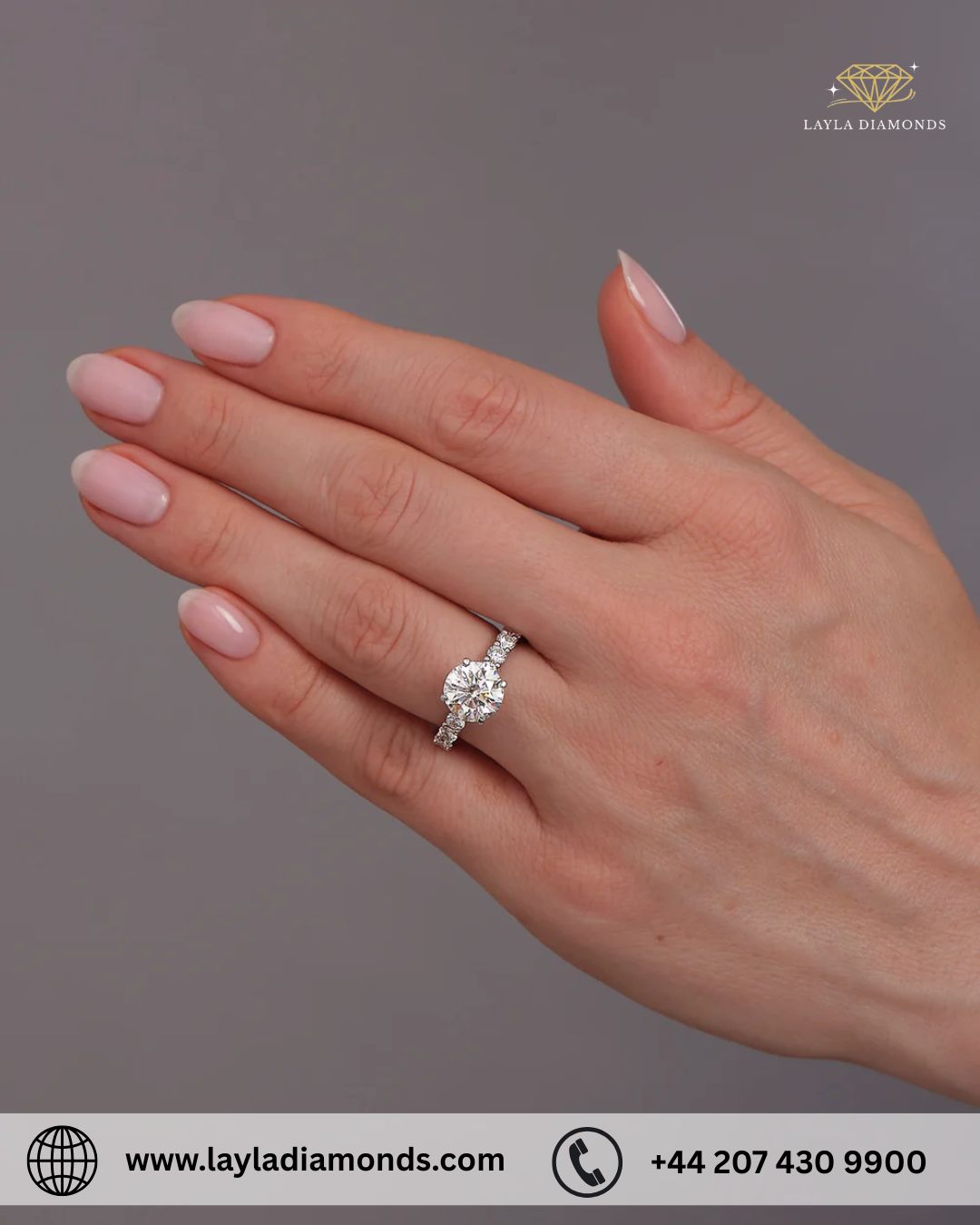 3ct Round Cut Fancy Band