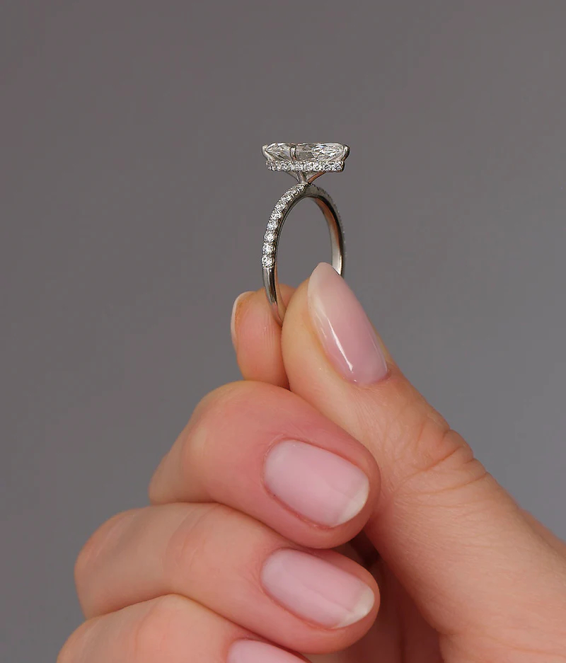 1.70ct Marquise Hidden Halo lab grown diamond engagement rings. 1.70ct Marquise Hidden Halo lab grown diamond engagement rings. 1.70ct Marquise Hidden Halo (1)