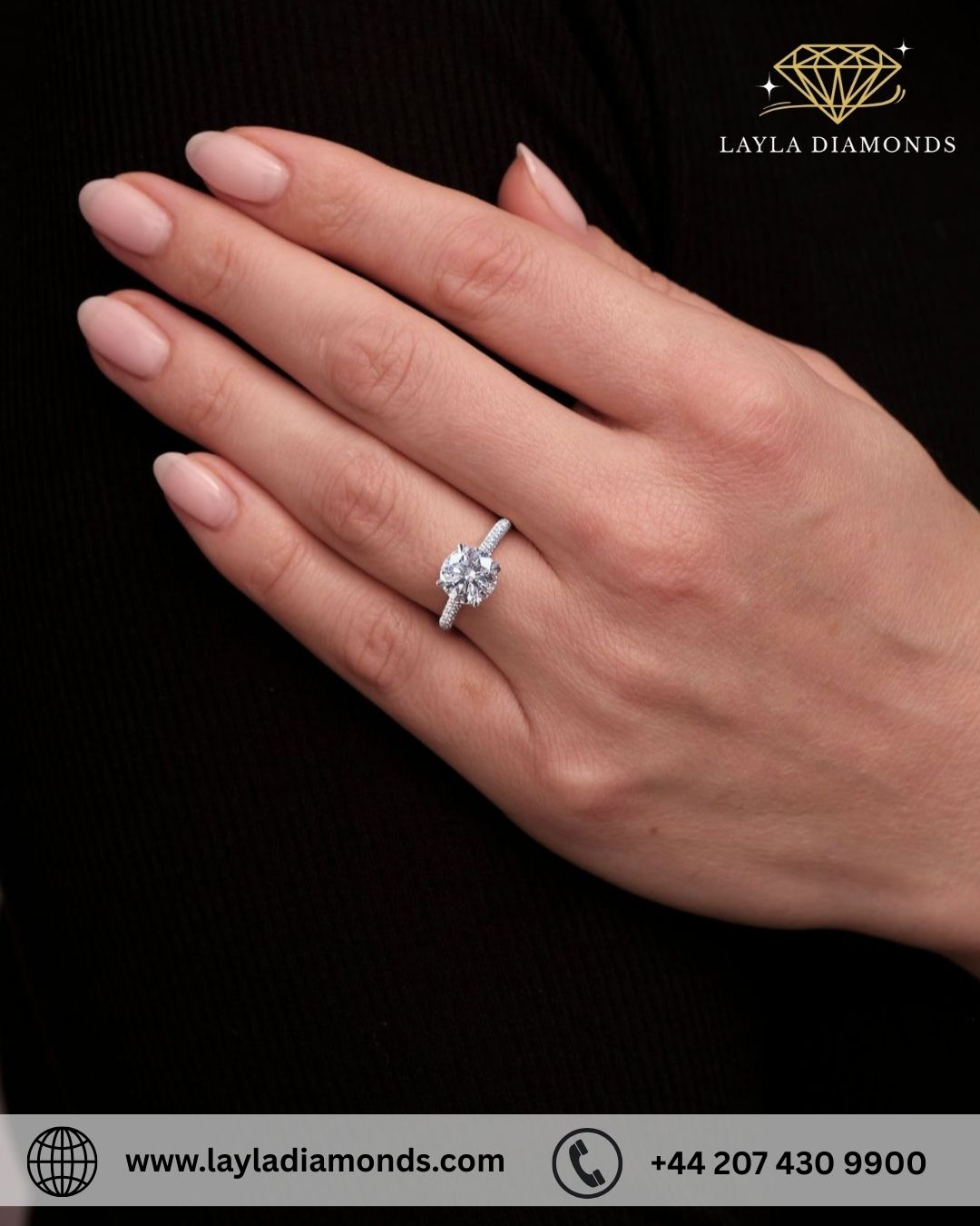 3ct Round Brilliant Cut 3D Setting