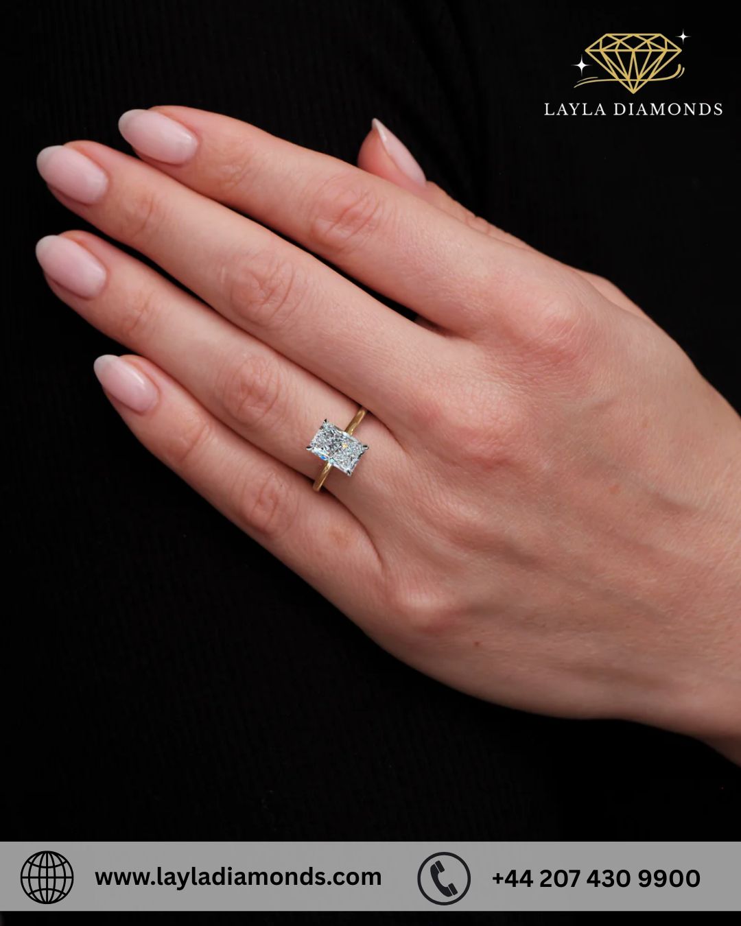 3ct Radiant Floating Solitare