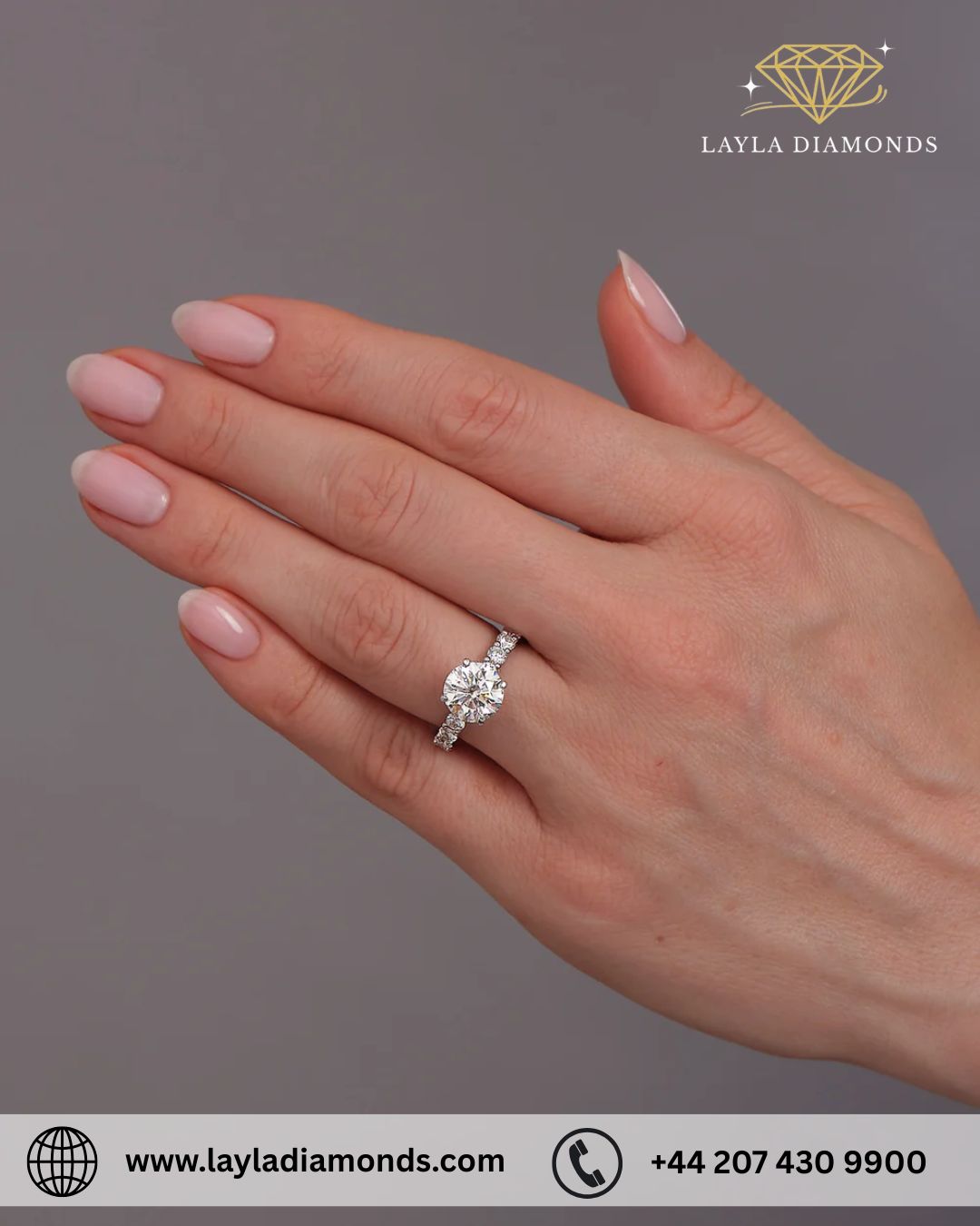 3ct Round Cut Fancy Band