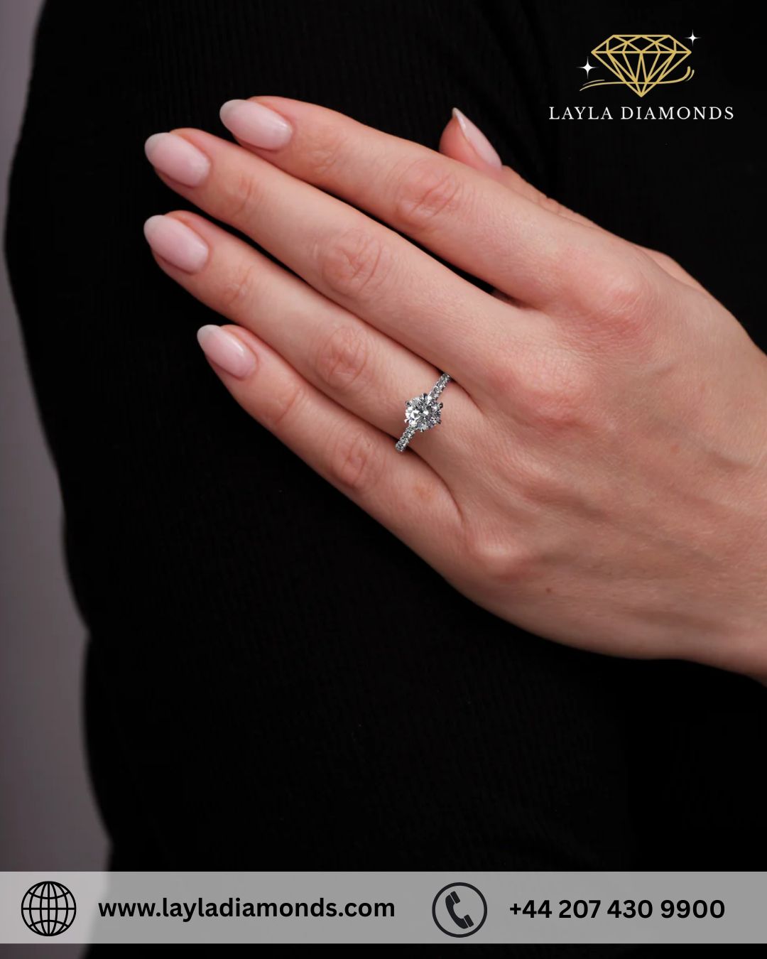 1.25ct Round Cathedral Setting
