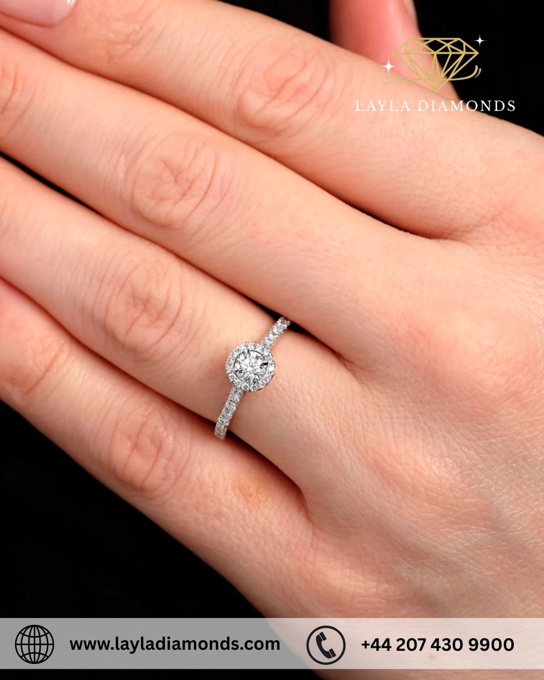 0.35ct Round Cut Halo