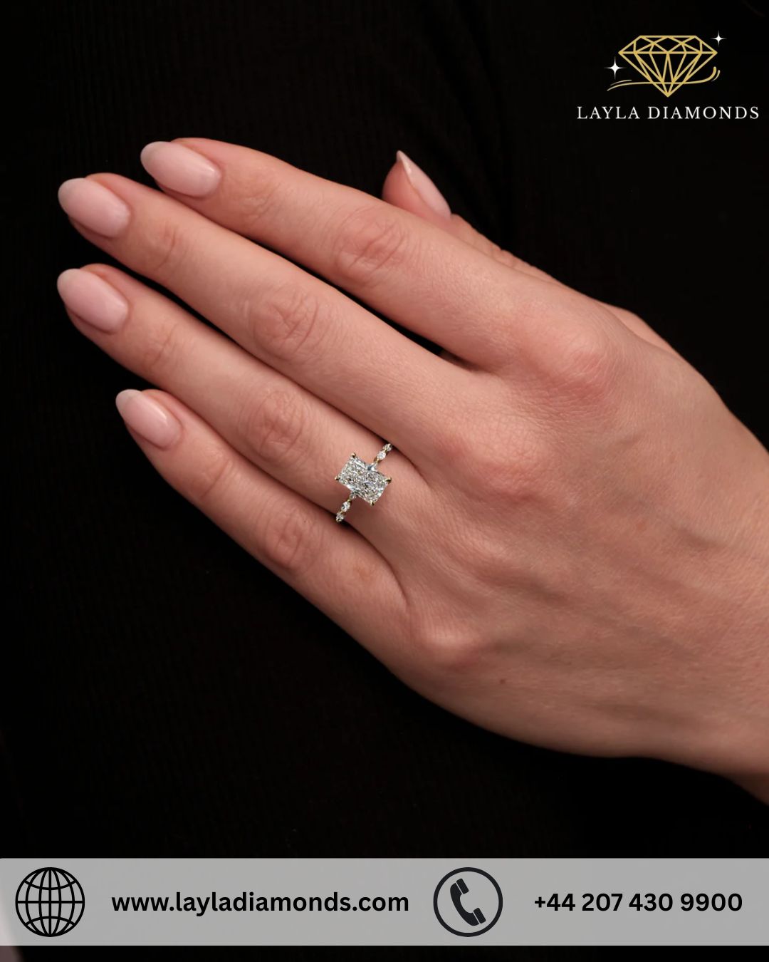 2ct Radiant Cut Marquise Band