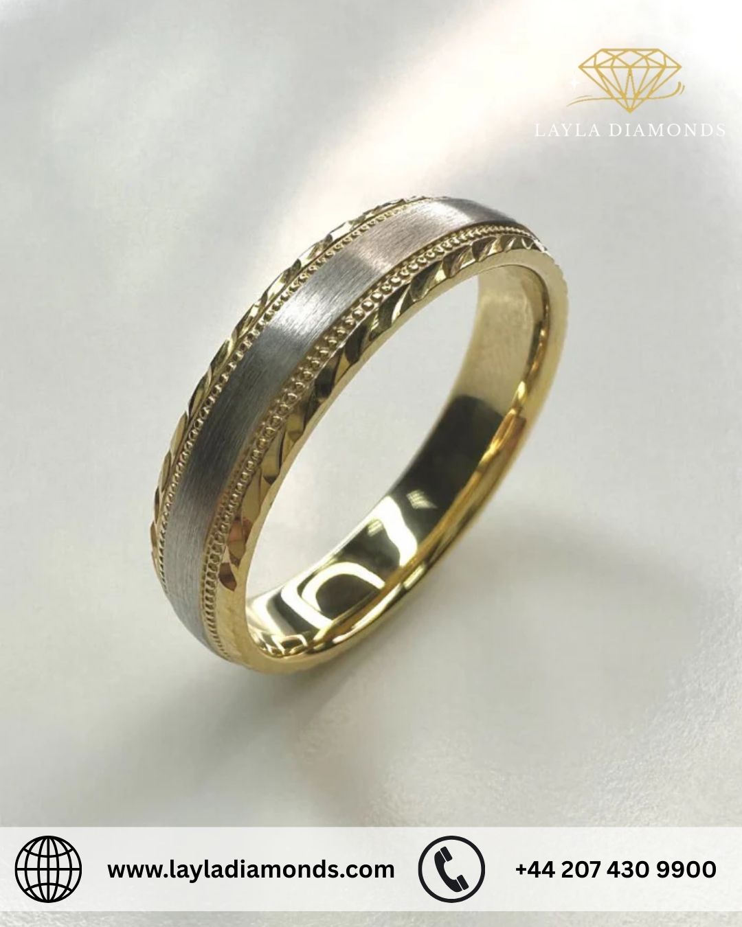 5mm Two Tone Migrain & Diamond Cut Edge