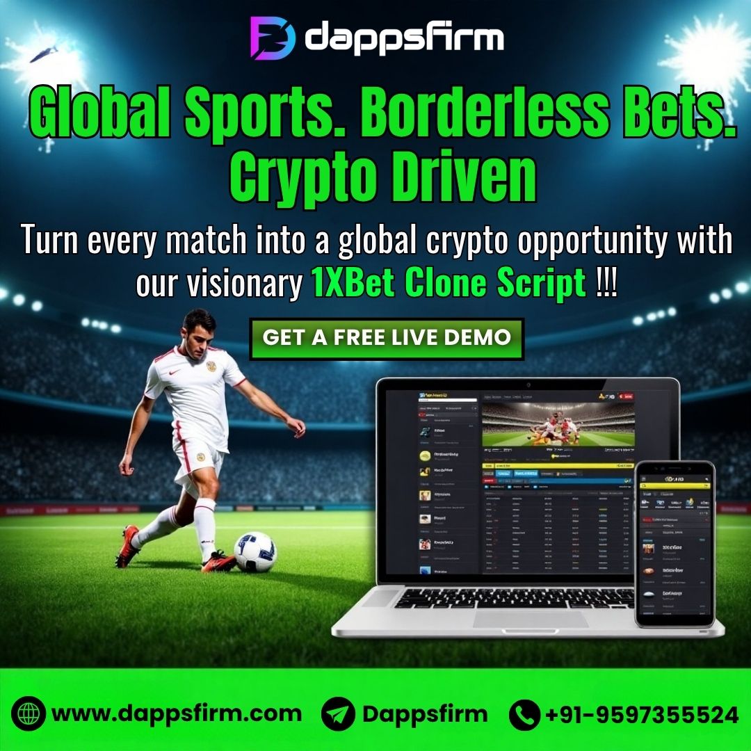 Turn every match into a global crypto opportunity with our visionary 1XBet Clone Script !!!Turn