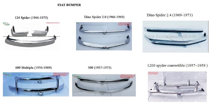 700 Fiat bumpers options