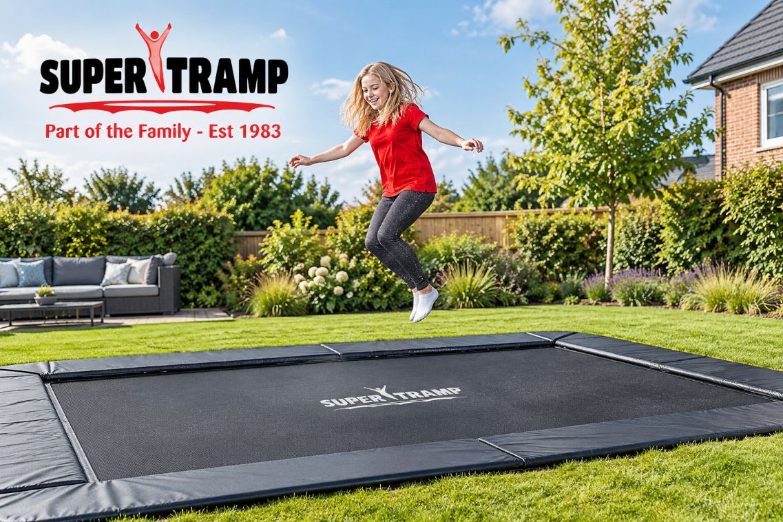 Super Tramp Rectangular Trampoline fun